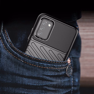 Thunder Case lankstus tvirtas atsparus dėklas TPU dėklas Samsung Galaxy A03s juodas
