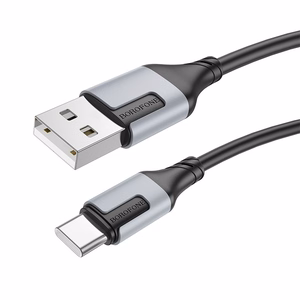 Кабель Borofone BX101 USB-A на USB-C 1.0m чёрный