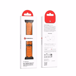 FORCELL F-DESIGN FA06 silikoninis dirželis APPLE laikrodžiui 38 / 40 / 41 mm oranžinis