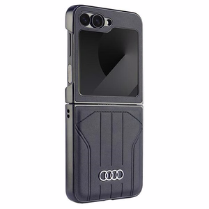 Audi dirbtinės odos magnetinis dėklas Samsung Galaxy Z Flip 6 - juodas