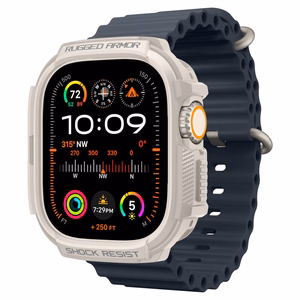 Spigen Rugged Armor dėklas Apple Watch Ultra 1 / 2 (49mm) - smėlio spalvos