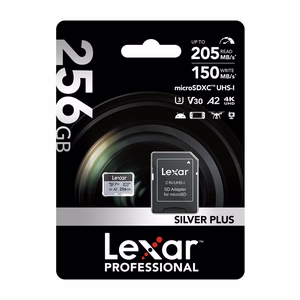 Karta pamięci Lexar High-Performance Silver Plus microSDXC 256GB + adapter