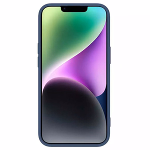 Nillkin CamShield Silky силиконовый чехол для iPhone 15 Plus тёмно-синий