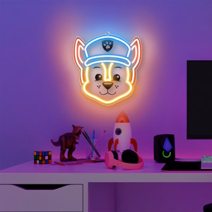 Pakabinama neoninė LED dekoracija ant organinio stiklo Paw Patrol – Chase OW-130346