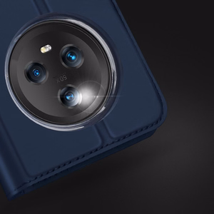 Dux Ducis Skin Pro dėklas Honor Magic5 Flip kortelių piniginė stovas mėlyna