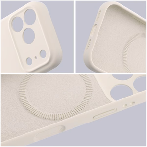 Чехол Samsung S26 ULTRA Forcell F-Protect Rubber Premium совместимый с MagSafe античный белый