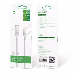 T-PHOX кабель X-Lite Type-C, белый, 1M 3A