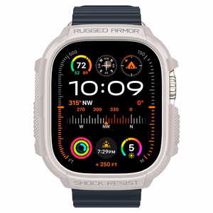 Spigen Rugged Armor dėklas Apple Watch Ultra 1 / 2 (49mm) - smėlio spalvos
