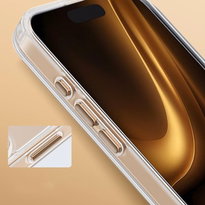 Clear Thin Mag dėklas for iPhone 16 Pro Max 6,9" auksinis