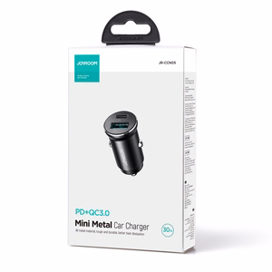 Joyroom JR-CCN05 automobilinis įkroviklis USB-C / USB-A 30W, juodas