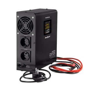 Rebel POWER-800 wall-mounted emergency power supply, pure sine wave inverter with charging, 12 V / 230 V, 800 VA / 500 W