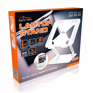 MEDIA-TECH Nešiojamojo kompiuterio stovas – Laptop Stand MT2661W (baltas)