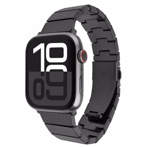 FIXED FIXREST-434-CB – epoksidinės dervos laikrodžio dirželis, 44/45/46/49 mm, Apple Watch, anglies juodumo