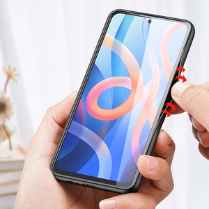 Dux Ducis Fino dėklas telefonui dengtas nailono medžiaga Poco M4 Pro 5G juoda