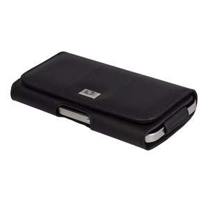 Tel Protect MAX diržo dėklas (DYDIS 14) Iphone 11/16 Plus/16 Pro/17 Pro/Huawei P30 Lite/Samsung S23/S24/S25 juodas, odinis (155x80x14 mm)
