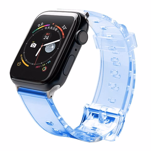 Silikoninis dirželis apyrankė apyrankė dirželis šviesa Apple Watch 42 / 44 mm - mėlynas
