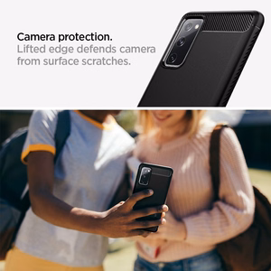 Spigen Rugged Armor dėklas telefonui Samsung Galaxy S20 FE - matinė juoda