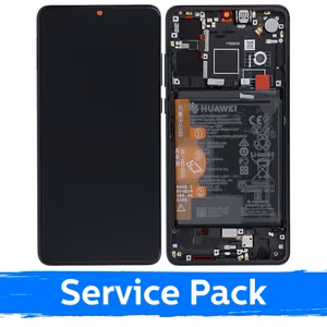 LCD ekranas suderinamas su Huawei P30 su rėmeliu / juodas / (Service Pack)