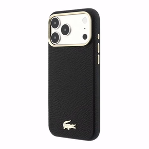 Dėklas Lacoste PU Leather Champs Elysees Gold Logo MagSafe Apple iPhone 18 Pro Max