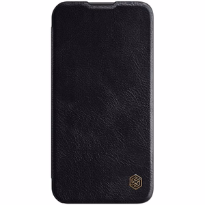 Nillkin Qin Leather Pro Case iPhone 14 Plus с защитой камеры флип-чехол чёрный