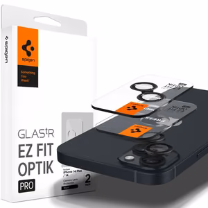 Spigen Glas.tR EZ Fit Optik защита камеры для iPhone 14/Plus/15/Plus - чёрный 2 шт.