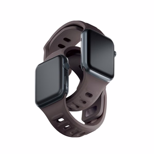 38/40/41/42 mm Taupe (small) - 3mk Silicone Watch Strap for Apple