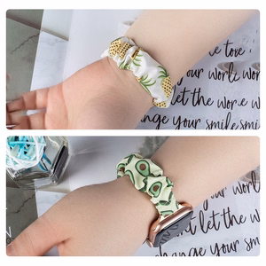Fabric band for Apple Watch 38 / 40 / 41 mm strap bracelet rubber band - kiwi