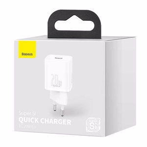 Charger Baseus Super Si 20W USB-C white CCSUP-B02