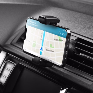 Forcell F-Grip Carbon H-CF509 automobilinis telefono laikiklis į ventiliacijos groteles, juodas