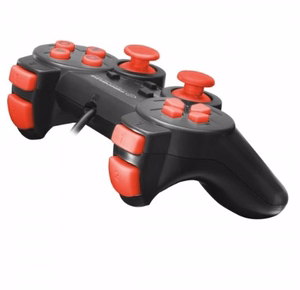 Esperanza EGG106R игровой геймпад ПК, Playstation 2, Playstation 3 аналоговый/цифровой USB 2.0 чёрный красный