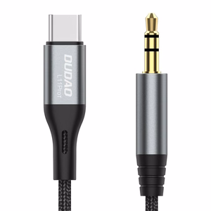 Dudao L11ProT USB-C to 3.5 mm audio cable, 1.0 m, Black