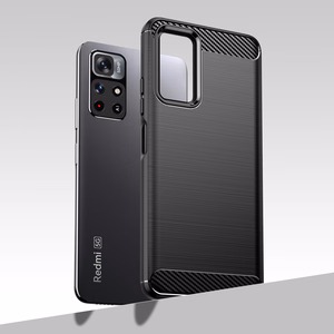 Carbon Case гибкий чехол для Xiaomi Redmi Note 11 чёрный