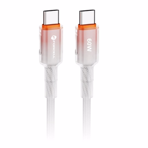 Кабель USB C to USB C Forcell F-Energy QC4.0 PD 3A 60W Gradient 1 m C354 белый