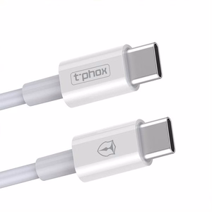 T-PHOX КАБЕЛЬ СЕРИИ GLARY LITE 3W 1M USB-C/USB-C БЕЛЫЙ