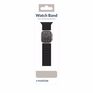 Mobilize Silicon Watch Band - Magnetic - for Apple 42/44/45/49mm - Black