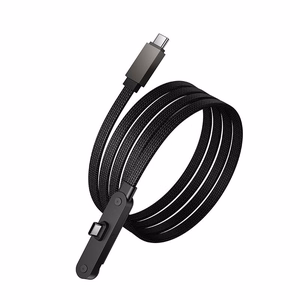 Кабель с креплением USB C на USB C PD 60W Hoco 1,2 m U150 Exquisite черный