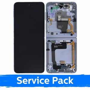 LCD Display Compatible with Samsung F721 Z Flip4 (INNER) with Frame / Blue / (Service Pack)