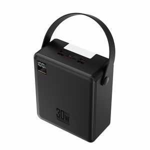 Wozinsky W8-B 100000mAh 30W Powerbank 2xUSB-A and 2xUSB-C with Flashlight - Black