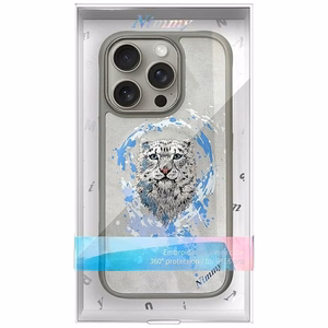 Nimmy Pantera magnetinis dėklas telefonui iPhone 16 Pro Max - pilkas