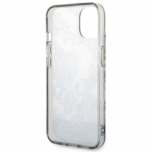 Guess GUHCP14MHGPLHG iPhone 14 Plus 6.7 "pilkas/pilkas kietas dėklas Porcelain Collection