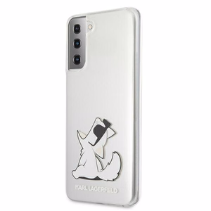 Karl Lagerfeld Choupette Fun dėklas Samsung Galaxy S21+ - Skaidrus
