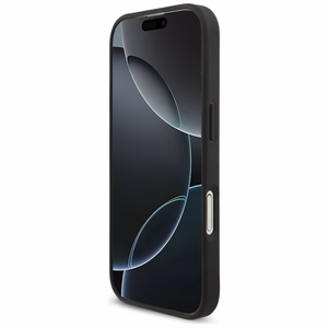 Dėklas Guess PU 4G Metal Logo Apple iPhone 17 pilkas
