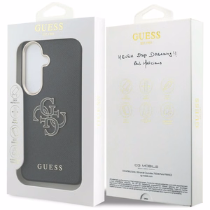 Guess case Grained Big 4G Metal Logo for Samsung Galaxy S26 black