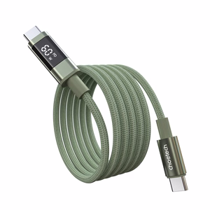 Choetech XCC-1068 PD 60W USB-C — USB-C Кабель с дисплеем 1.2 м — зелёный