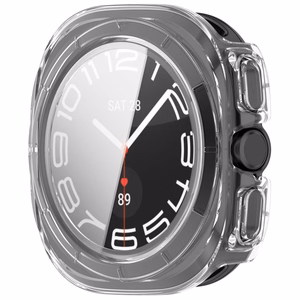 Tech-Protect Defense 2-Pack dėklas, skirtas Samsung Galaxy Watch Ultra 47mm – skaidrus ir matinis juodas