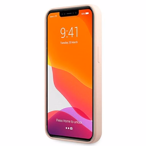 Karl Lagerfeld Silikoninis Karl`o galvos dėklas telefonui iPhone 13 Pro Max 6.7" - šviesiai rožinis