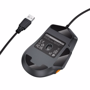 Wired mouse Hoco GM52 RGB Gaming Black/Gray