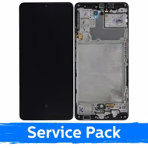 LCD Display Compatible With Samsung A426 A42 5G Black With Frame (Service Pack)