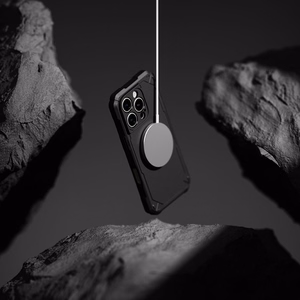 Ringke Rugged Gear magnetinis MagSafe dėklas telefonui iPhone 16 Pro - juodas