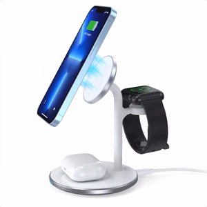 Wireless Charger Choetech "T585-F 3in1" White 15W (for iPhone / Apple Watch  / Airpods)